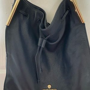 Vince Camuto used navy blue hobo shoulder bag including dust bag cover